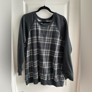 Torrid Plaid Raglan Sweatshirt
